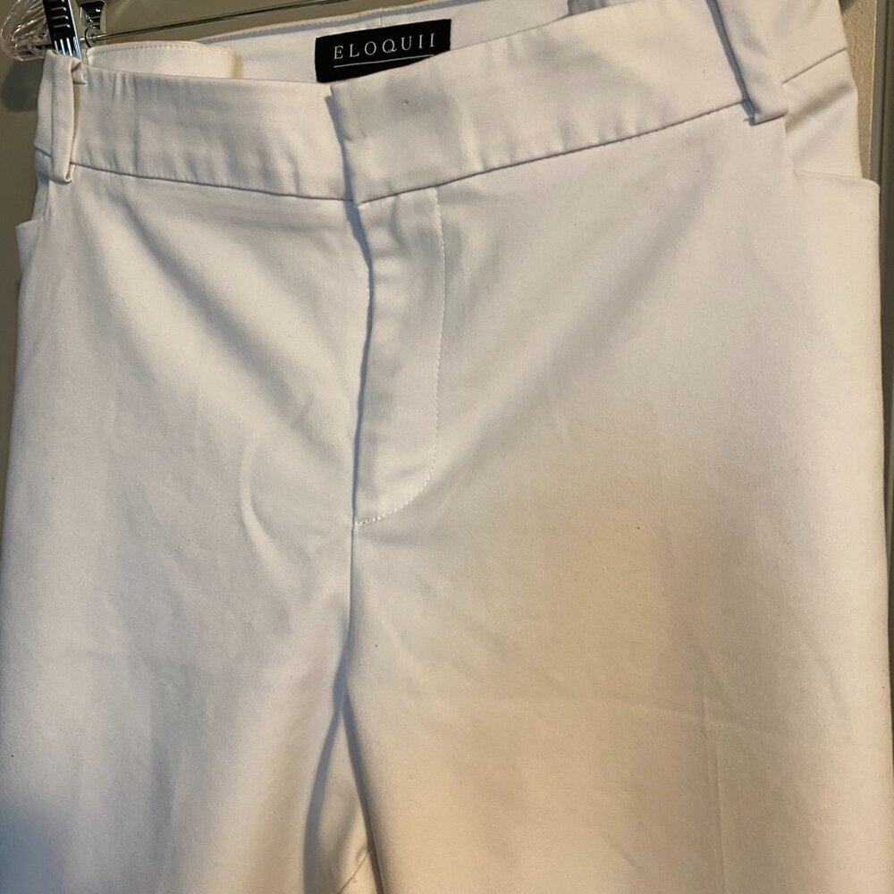 Eloquii White Women's Pants - Picture 2 of 3